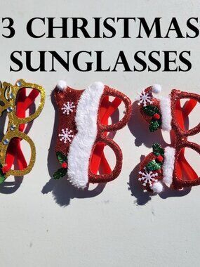 NEW Sunglasses Christmas Holiday Birthday Party Stocking Stuffer Party Favors Gl